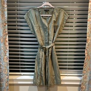 Elegant Green Striped Dress